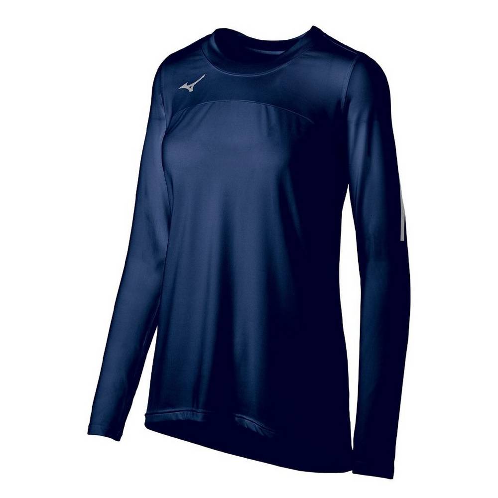 Mizuno Women's Techno VII Long Sleeve Volleyball Jersey Navy (440681-ELK)